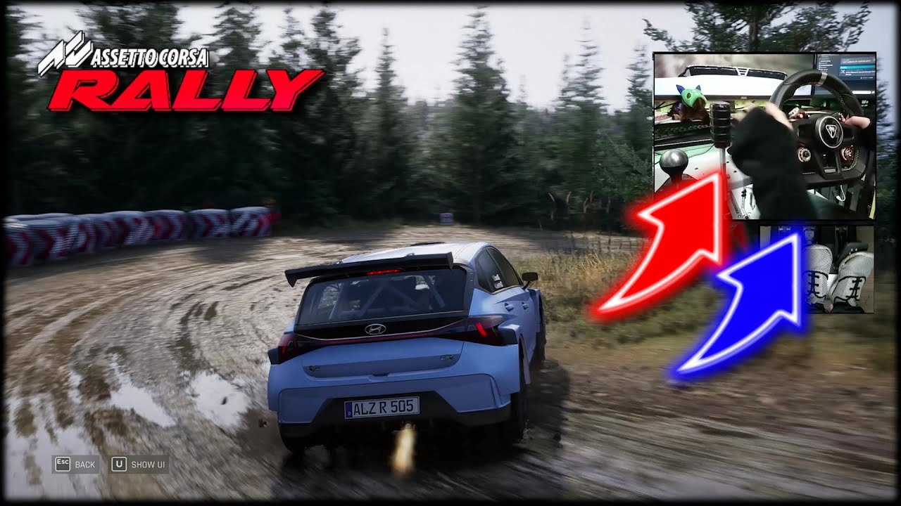 Hyundai i20 Rally Wales WET / Turtle Beach VelocityOne Race Wheel Assetto Corsa Rally