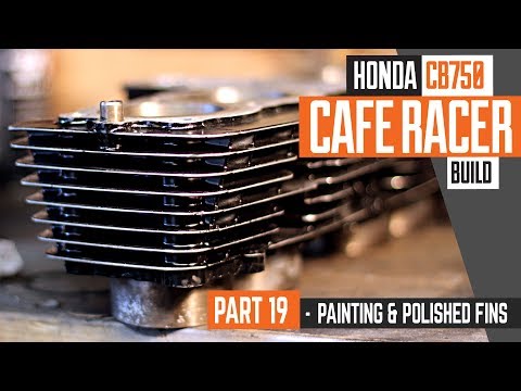 Honda CB750 Cafe Racer Part 19 - Painting & polishing the fins on the Piston Cylinder