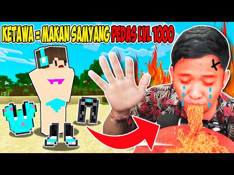 Presiden Gaming - WE MAKE A CHALLENGE EVERY TIME YOU LAUGH AT MINECRAFT SUS HAVE TO EAT SUPER SPICY SAMY NOODLES!