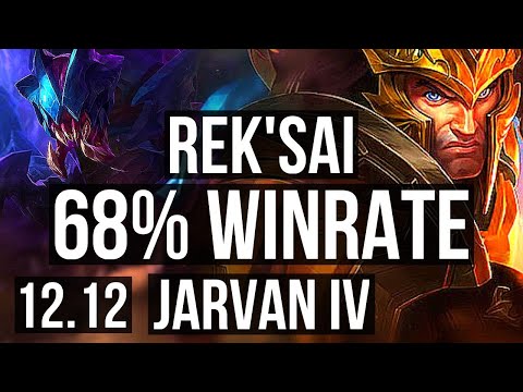 REK'SAI vs J4 (JNG) | 68% winrate, Dominating | EUW Master | 12.12