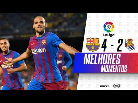 Gols e lances de Barcelona x Real Sociedad