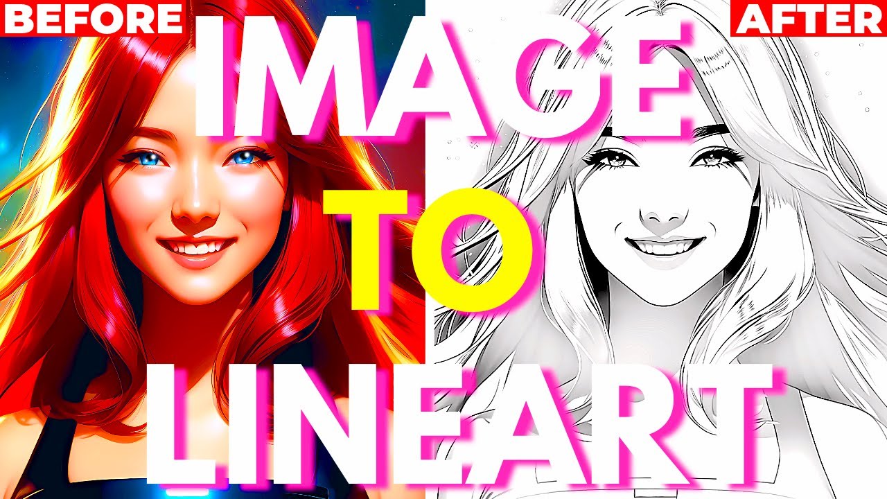 CONVERT ANY IMAGE TO LINEART Using ControlNet! SO INCREDIBLY COOL!