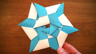 How To Make a Paper Ninja Star Disk (Shuriken) - Origami