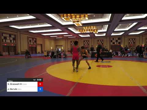 55 Kg Rr Rnd 3 - Samuel Braswell IV, Cougar Wrestling Club Vs Jonathan Gurule, NMU-National Traini