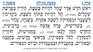 מסכת מגילה פרק ג משנה ד