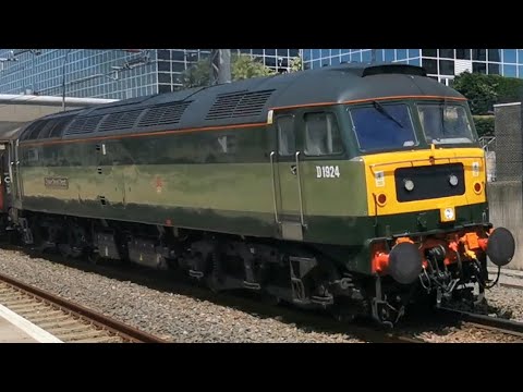LSL Class 47s D1924 (47810) & D1935 (47805) Top & Tail Saphos Trains Coaches on ECS @ MKC 17/6/22