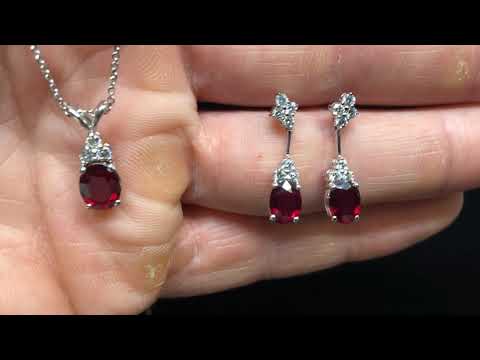 Important Ruby Earring and Pendant Set