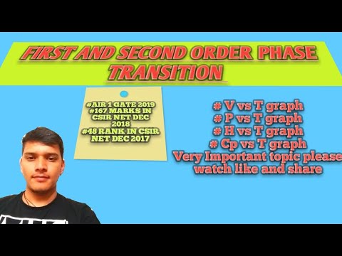 First and second order phase transition ....