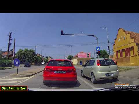 Driving in Arad: Micălaca District - Podgoria Square - Str. Poetului (June 27, 2017)