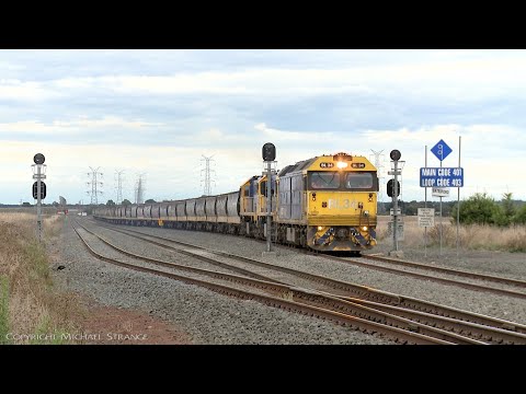9146 Pacific National Broad Gauge Grain Train Departs Gheringhap Loop (29/4/2022) - PoathTV Railways