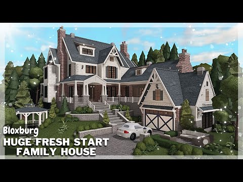 BLOXBURG: Huge Fresh Start Family House Speedbuild | Roblox House Build