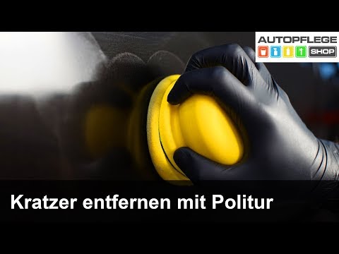 Kratzer entfernen am Auto mit Politur