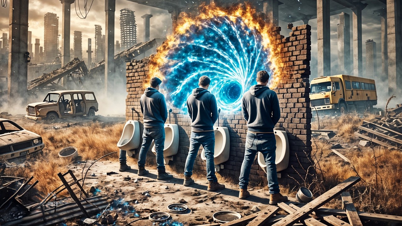 3 Friends Take a Bathroom Break… and End Up in a Ruined Earth Where They Are Famous & Flithy Rich