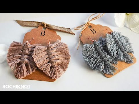 How to Make Macramé Leaf Earrings