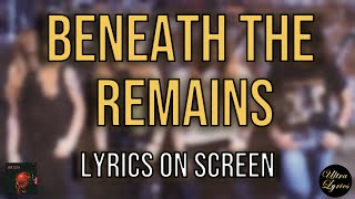 Sepultura - Beneath The Remains (Lyrics on Screen Video 🎤🎶🎸🥁)
