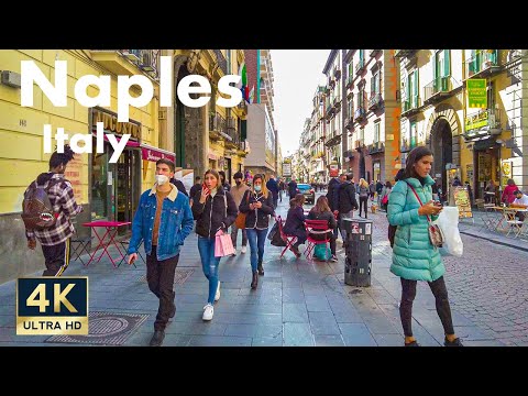 Naples Italy 🇮🇹 4K Walking Tour Around Spanish Quarter March 2022