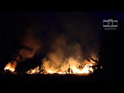 Ladugårdsbrand i Skånela