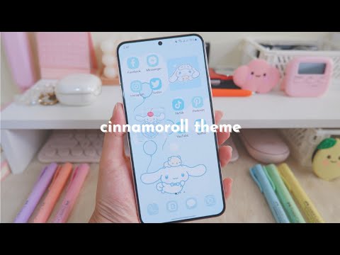 how to make your phone aesthetic ✨️ cinnamoroll theme 💕