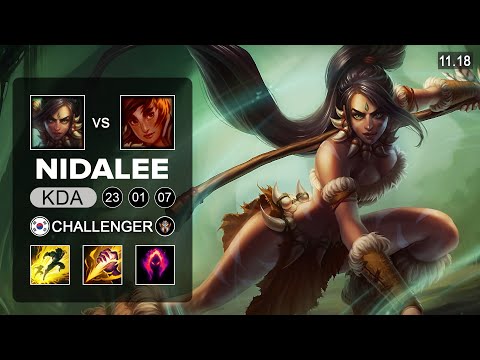 Nidalee Jungle vs Taliyah - KR Challenger - Season 11 Patch 11.18