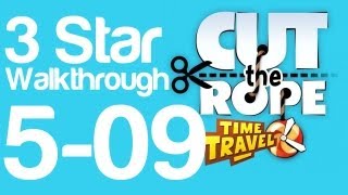preview picture of video 'Cut the Rope Time Travel 5-09 - 3 Star Walkthrough Ancient Greece Level 5-09 | WikiGameGuides'