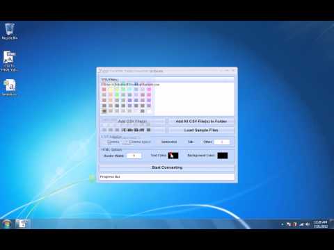 CSV To HTML Table Converter Software