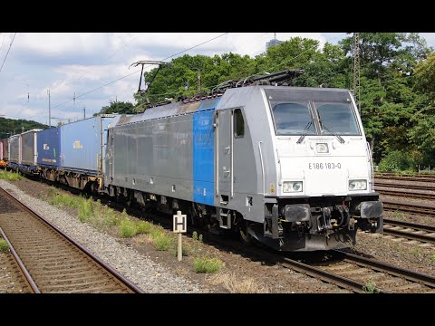 Traxx locomotive 186 183 at Cologne West in Germany (August 18th, 2020)