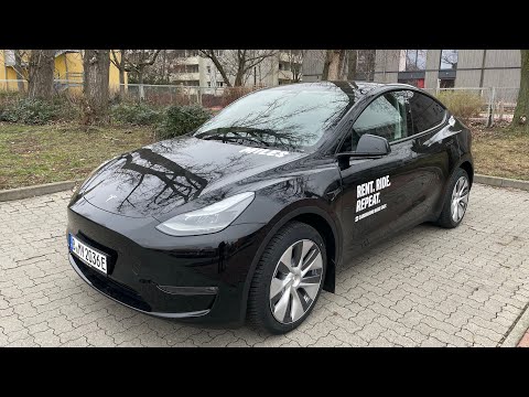Tesla Model Y Long Range bei MILES Carsharing | kurzer Blick aufs Fahrzeug