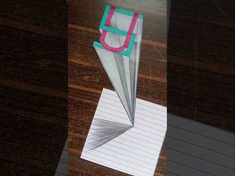 S.U letters in 3D drawing sketch 🐱 #trendingshorts #drawing #3ddrawing #art #alphabets
