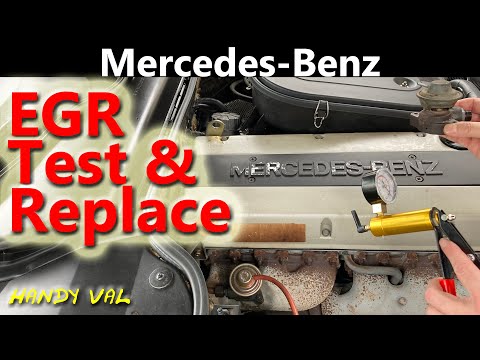 Mercedes-Benz EGR Valve Test and Replace on R129, similar for R107, W124, W140, W202