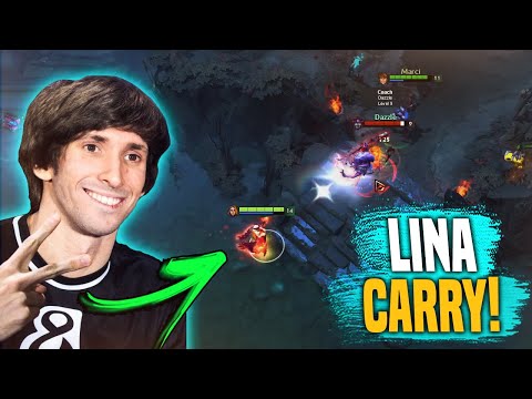 Dendi: Hard Game For a Lina Carry...