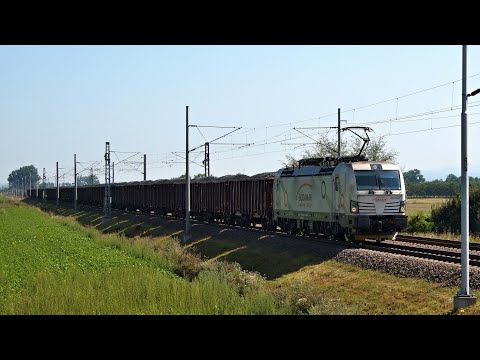 Vlaky Slovensko - Esá ZSSKC a Budamar Vectron na trati ŽSR 120