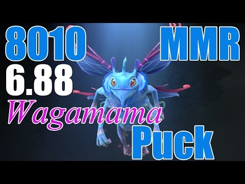 Puck 6.88 Wagamama 8010MMR Pro Dota 2 Gameplay