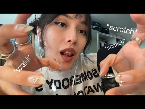 ASMR ☆ Nail Triggers & Mic Scratching and more