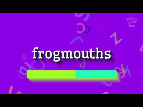 FROGMOUTHS - HOW TO PRONOUNCE IT?