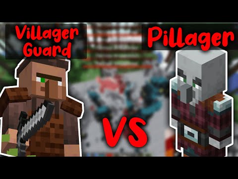 Villager Guard vs Pillager | Minecraft Mob Battle