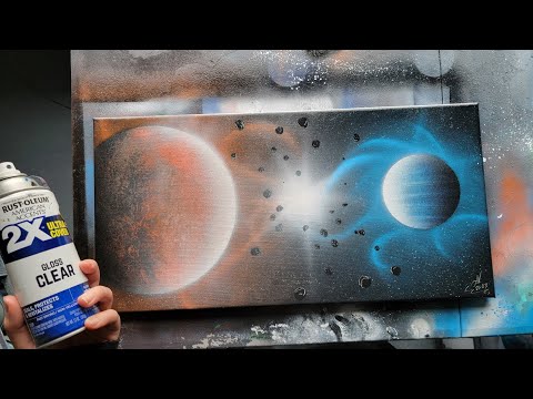 Beginner Space Spray Paint Art Class!