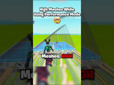 How To Get High Meshes On Performance Mode 🤯 #shorts #fortnite
