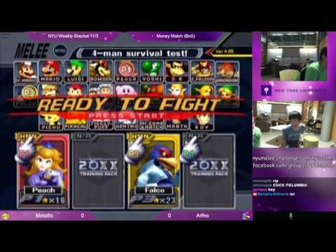 NYU Melee Weekly 11/4 Money Match - Metallic (Peach) vs Armo (Falco)