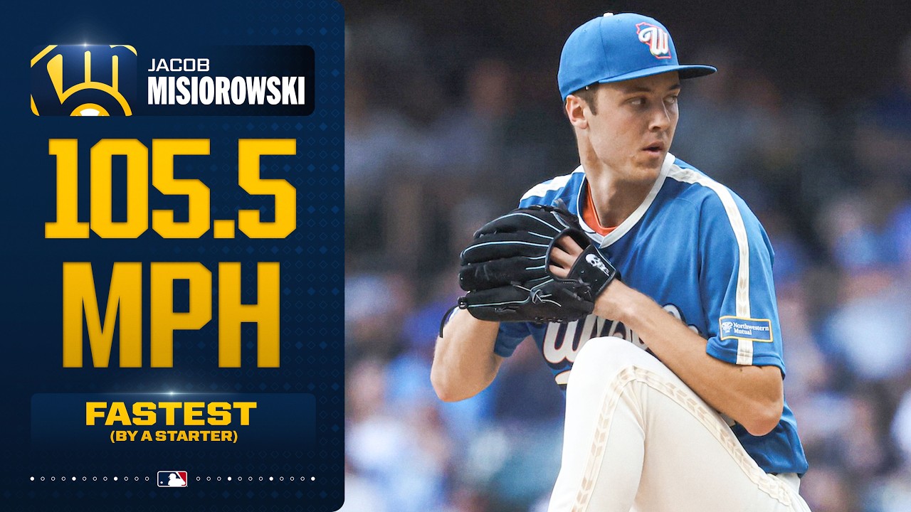 105.5 MPH! 🔥 Jacob Misiorowski throws the hardest recorded pitch by a starter | MLB Highlights