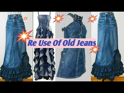 Convert Old Jeans into Long Skirt /Flared /Circular Skirt#fashion #design