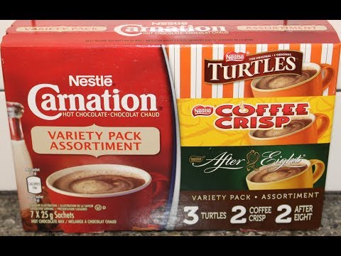Nestle Carnation: Turtles, Coffee Crisp & After Eight Hot Chocolate Review