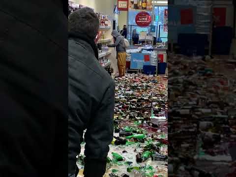 Woman Shatters Hundreds of Bottles of Alcohol Inside an English Supermarket