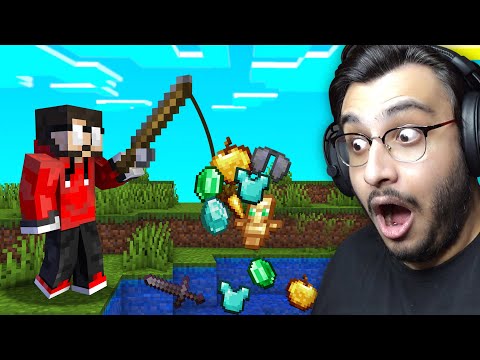 MINECRAFT BUT FISHING IS EXTREMELY OP | RAWKNEE