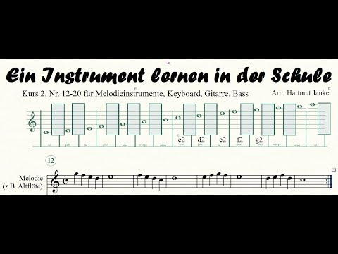 Instrumentalkurs 2, 12-13A; c2-g2, z.B. Flöte, Keyboard, Gitarre. HD