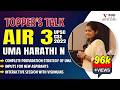 Topper S Talk With Uma Harathi N AIR 3 UPSC CSE 2022 Interaction With VISHNU IAS Students UPSC