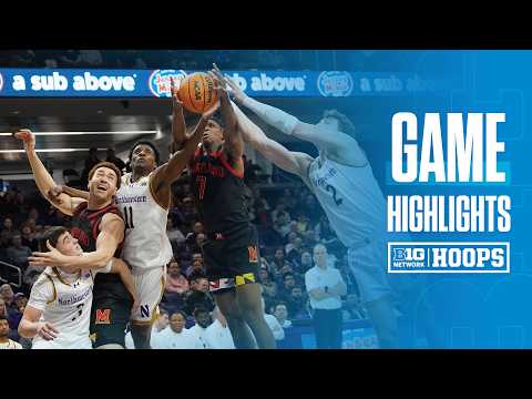 Maryland at Northwestern | HIGHLIGHTS | Big Ten Men's Basketball | 02/18/2026