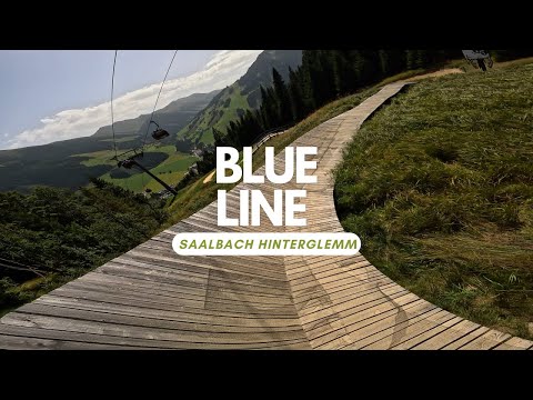 Blue Line Flow Trail Bikepark Saalbach Hinterglemm Austria 🇦🇹 POV RAW Full run