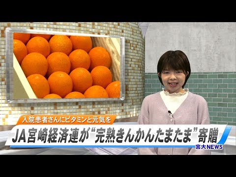 190004　宮大NEWS「JA宮崎経済連 附属病院に完熟きんかんたまたまを寄贈」