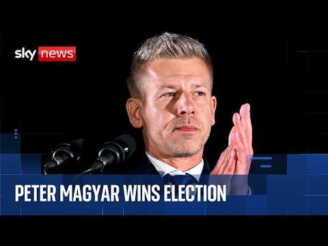 Hungary's new Prime Minister-elect speaks after beating Viktor Orban