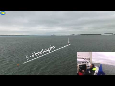 Man Overboard under sail - Reach Tack Reach method